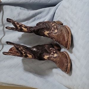 Corral brown, square toe western boots